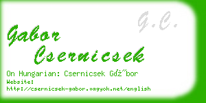 gabor csernicsek business card